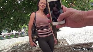 GERMAN SCOUT - MEGA SEXY TEENY SHALINA BEI CASTING GEFICKT