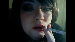BBW Mistress Tina Snua Smokes A Cigarette In Glasses