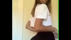Hot 18 years old teen showing her ass